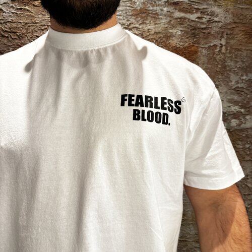 Fearless Blood Tee Real White