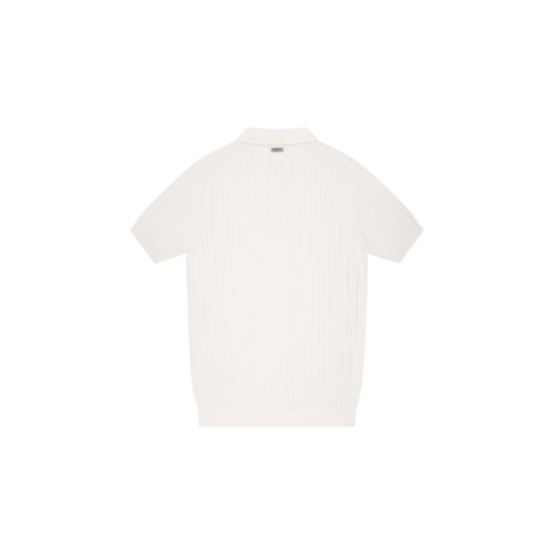 Quotrell Jay Knitted Polo Off White
