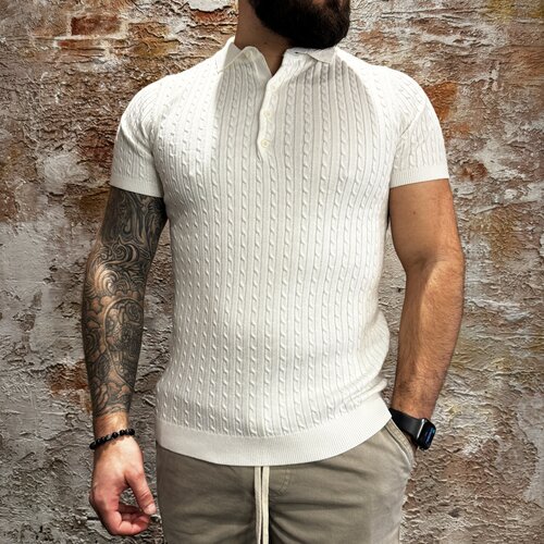 Radical Knitwear Polo Button Beige