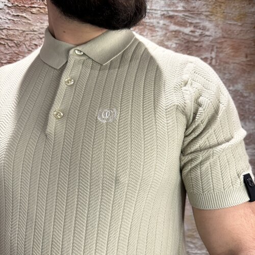 Quotrell Jay Knitted Polo Stone