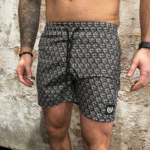 Quotrell Monogram Swimshort Anthracite