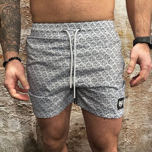 Quotrell Monogram Swimshort L Blue Quotrell Monogram Swimshort L Blue