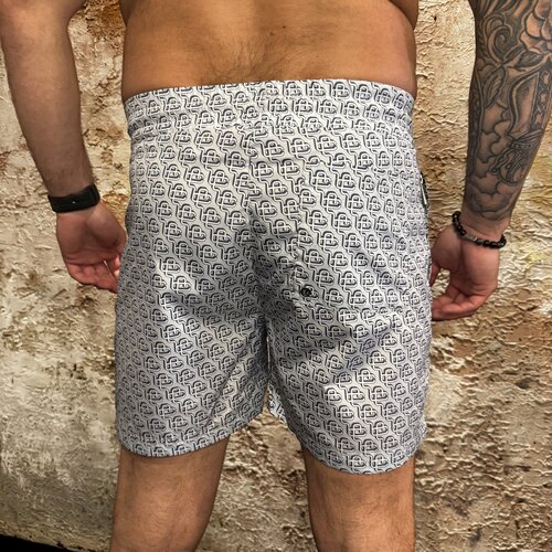 Quotrell Monogram Swimshort L Blue Quotrell Monogram Swimshort L Blue