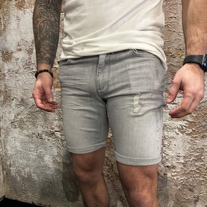 Pure-Path The Steve Skinny Fit Shorts Light Grey