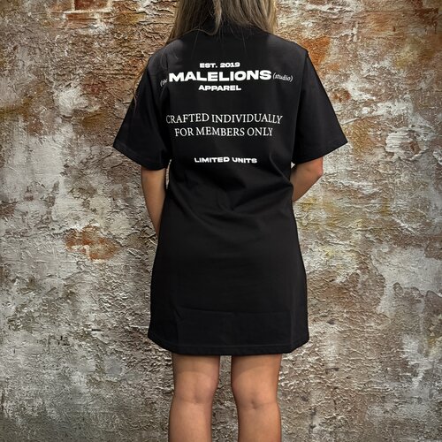 Malelions Members T-shirt Dress Black
