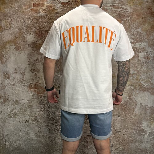 Equalité Oliver Oversized Tee White Orange