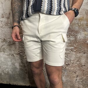 Pure-Path Cargo Stretch Short Off White