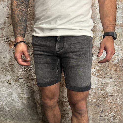 Pure Path The Steve Skinny Fit Shorts Dark Grey