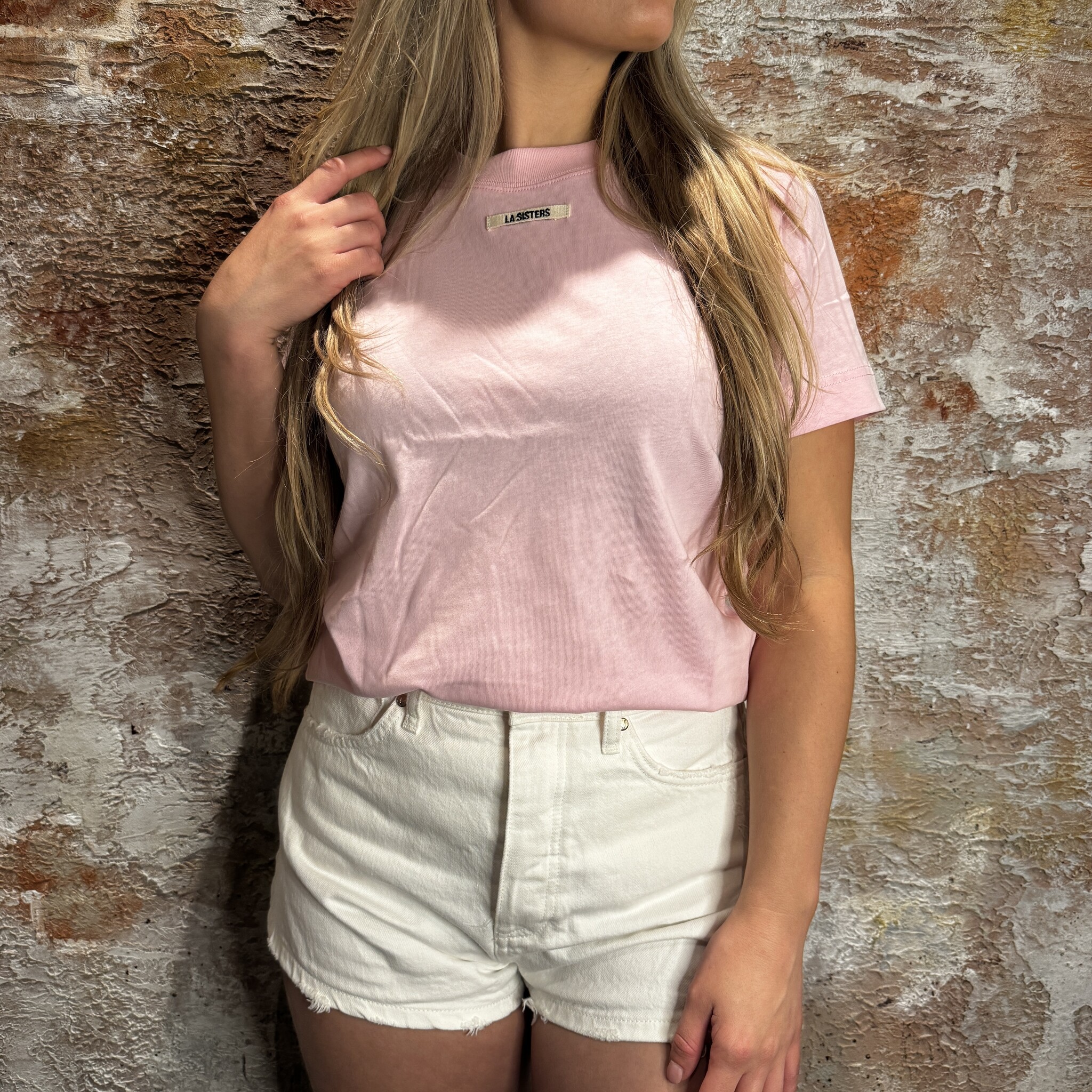 LA Sisters Essential T Shirt Pink Have2Have Fashion