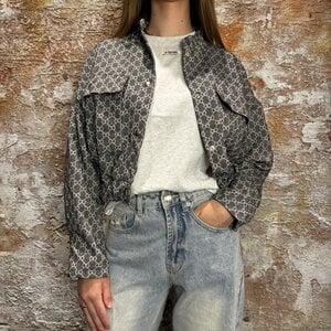 H2H Denim Jacquard Jacket Black