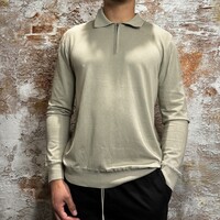 Half Zip Polo Knitwear Army