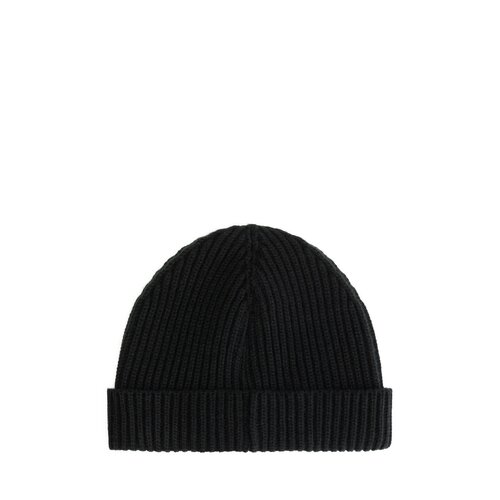 Pure Path Ribbed Beanie Black