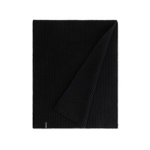 Pure Path Ribbed Sjaal Black Pure Path Ribbed Sjaal Black