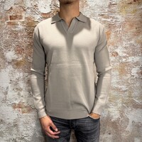 Buttonless Polo Taupe