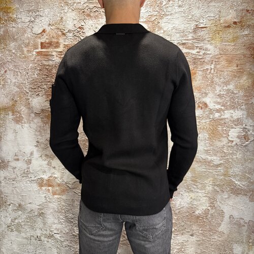 Quotrell Chief Knitted Polo Black
