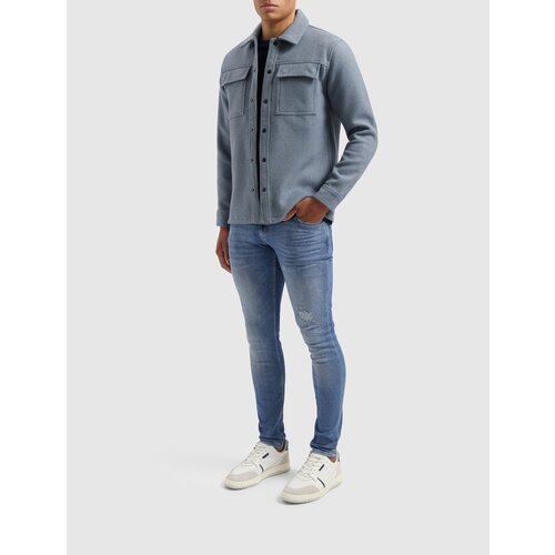 Pure Path Flannel Overshirt Blue Pure Path Flannel Overshirt Blue