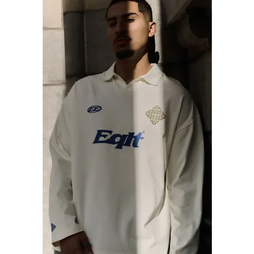 Equalité Jersey Longsleeve Polo Off-White