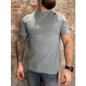 Pure Path Braided Knitwear T-shirt Grey Pure Path Braided Knitwear T-shirt Grey