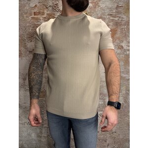 Pure Path Braided Knitwear T-shirt Sand Pure Path Braided Knitwear T-shirt Sand