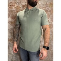 Braided Knitwear Polo Green