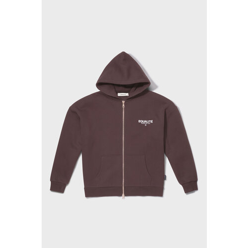 Equalité Societé Oversized Zip Hoodie Brown