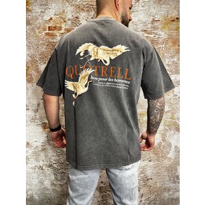 Quotrell Heron Oversized Tee Acid Grey