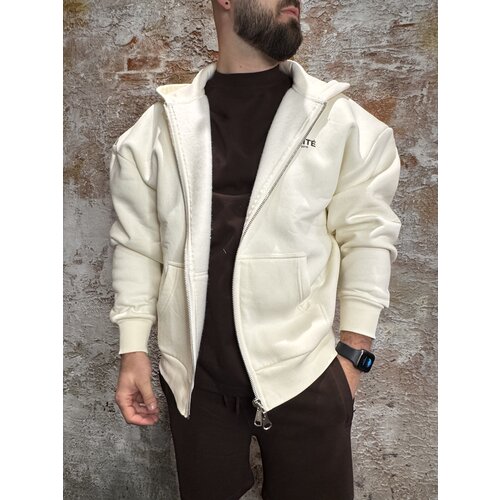 Equalité Societé Oversized Zip Hoodie Off White