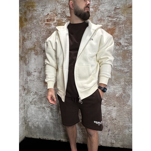 Equalité Societé Oversized Zip Hoodie Off White