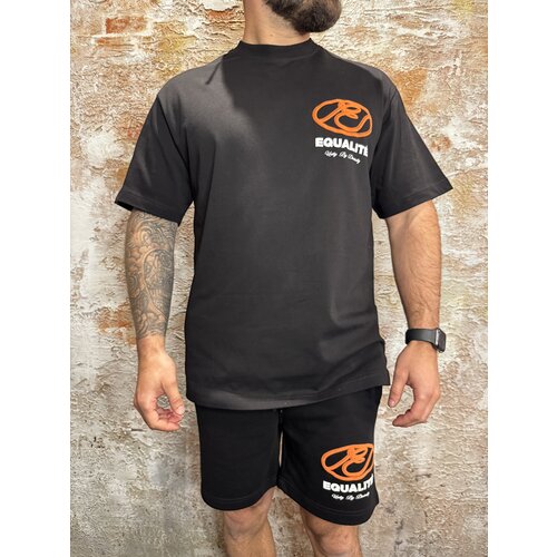 Equalité Arid Oversized Short Black Orange