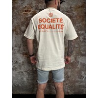 Societé Oversized Tee White Orange