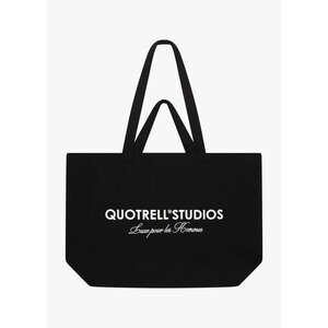 Quotrell Tote Bag Black White