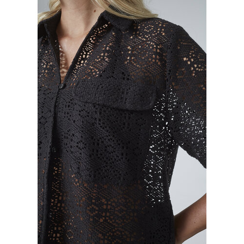 Sisters Point Elsia Blouse Korte Mouw Black Sisters Point Elsia Blouse Korte Mouw Black
