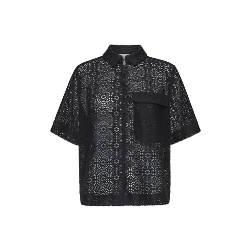 Sisters Point Elsia Blouse Korte Mouw Black Sisters Point Elsia Blouse Korte Mouw Black