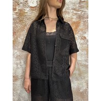 Elsia Blouse Korte Mouw Black