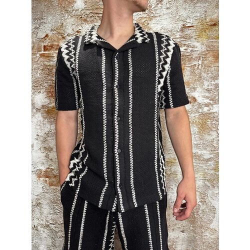 Quotrell Granada Shirt Black Off White Quotrell Granada Shirt Black Off White