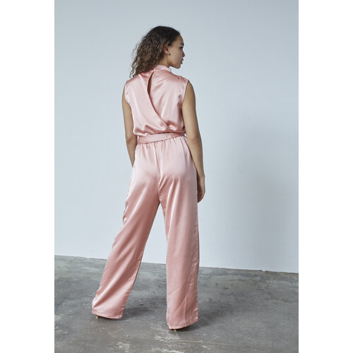 Sisters Point Satin Guto-JU4 Jumpsuit Coral