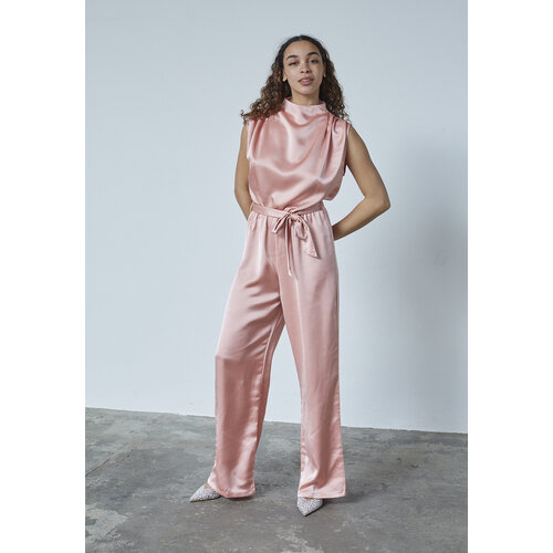 Sisters Point Satin Guto-JU4 Jumpsuit Coral