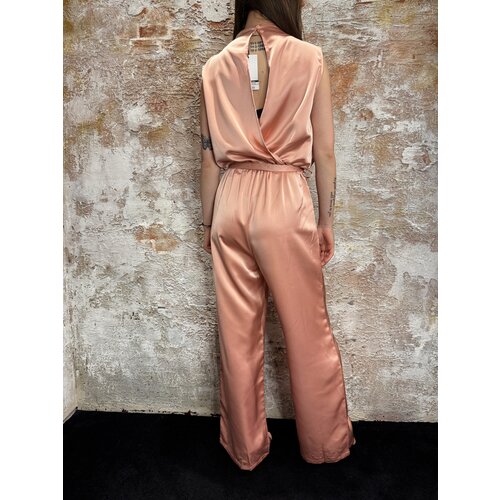 Sisters Point Satin Guto-JU4 Jumpsuit Coral