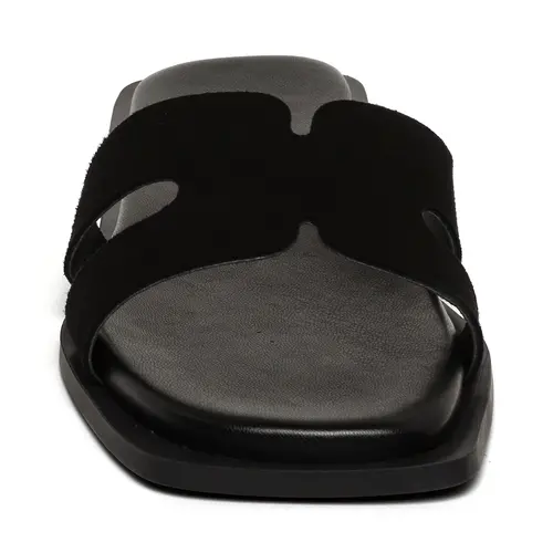 Steve Madden Sofia Slide Black Suede