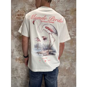 Le  Monde Perdu Flamingo T-Shirt Ecru