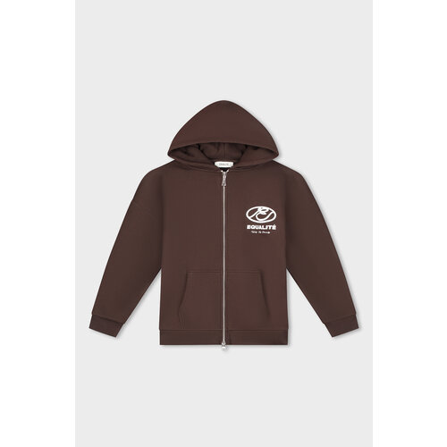 Equalité Arid Oversized Zip Hoodie Brown