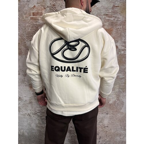 Equalité Equalité Arid Oversized Zip Hoodie Off White