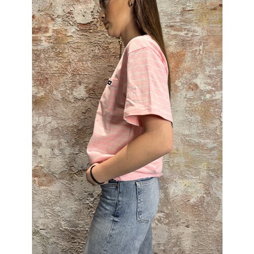 LA Sisters Short Sleeve Oversized Striped Tee Pink LA Sisters Short Sleeve Oversized Striped Tee Pink