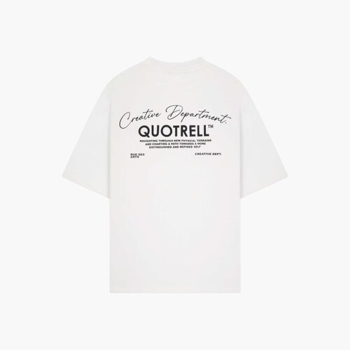 Quotrell Department Oversized Tee White Black