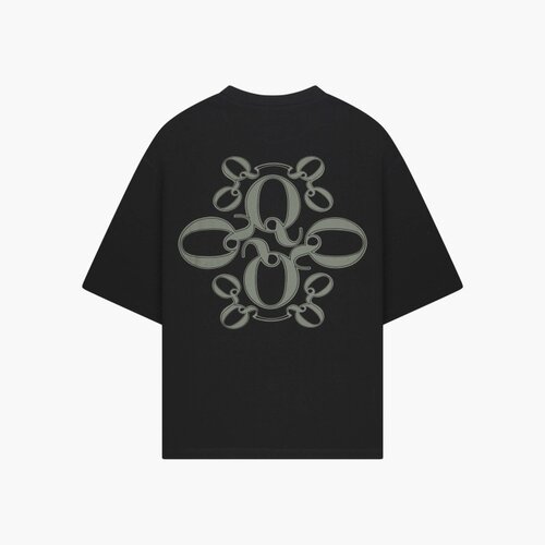 Quotrell Insignia Oversized Tee Black Green