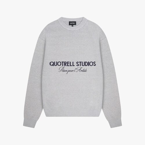 Quotrell Mondrian Knitted Sweater Grey