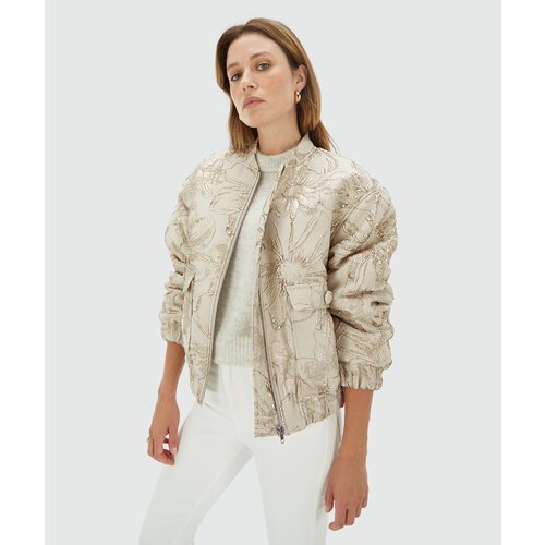 Josh V Kelsey Oversized Jacket Stone Silver