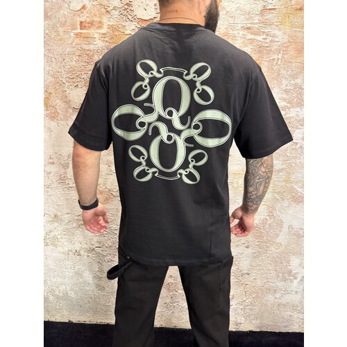 Quotrell Insignia Oversized Tee Black Green