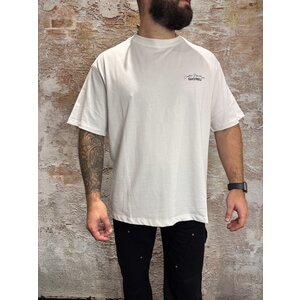 Quotrell Department Oversized Tee White Black