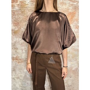 Sisters Point Gufo Satin Top Brown
